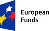 European Union flag with stylized colorful stars on a blue background.
