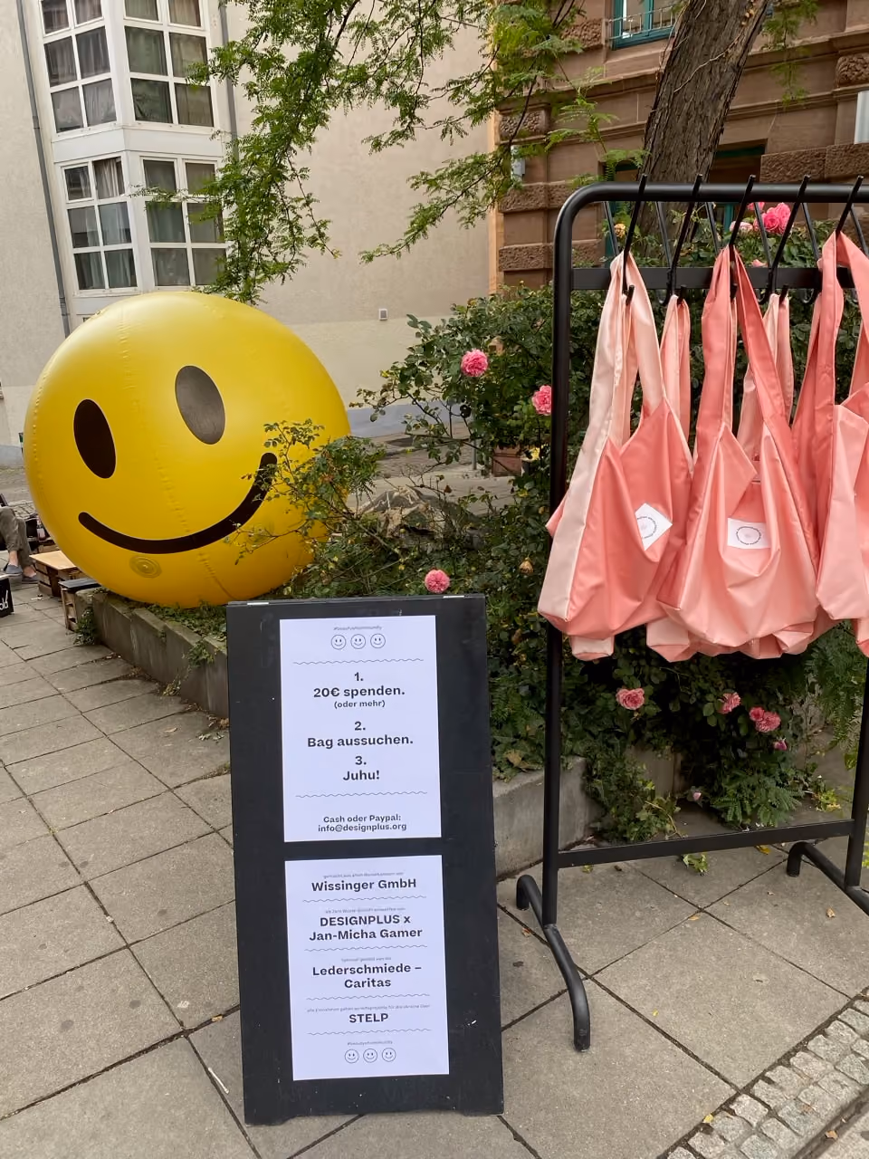 After work, drinks and charity bags