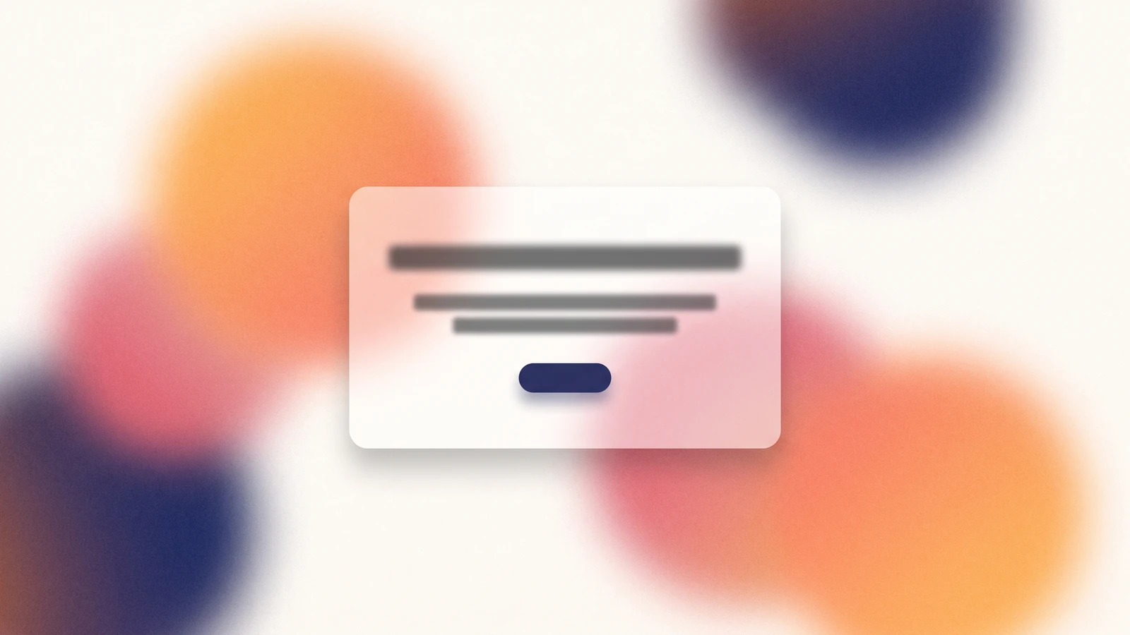 Grainy gradient art style example: soft blurred color blobs with film-grain texture behind a minimal hero