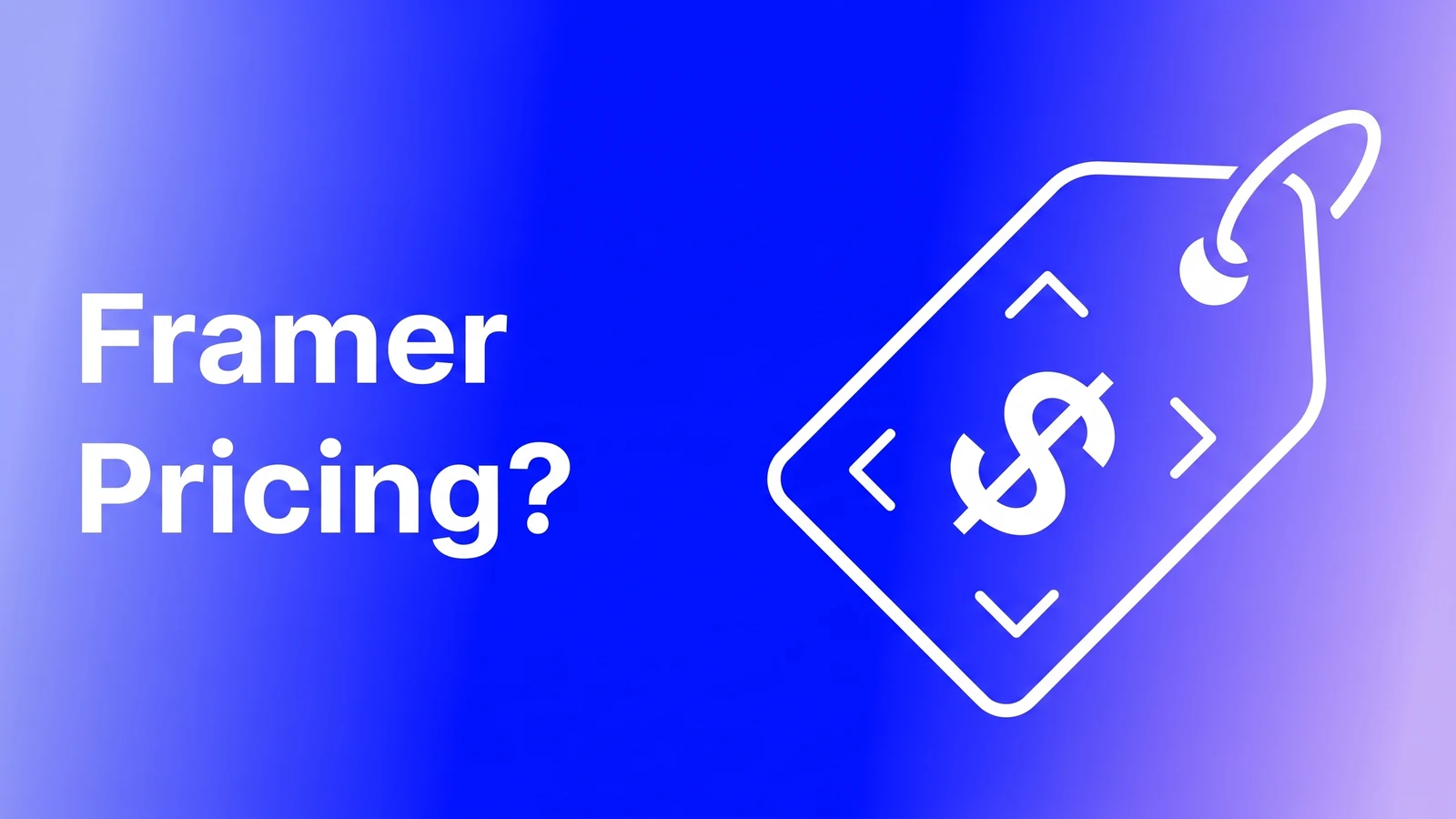Price tag with a framed dollar sign, representing Framer pricing plans