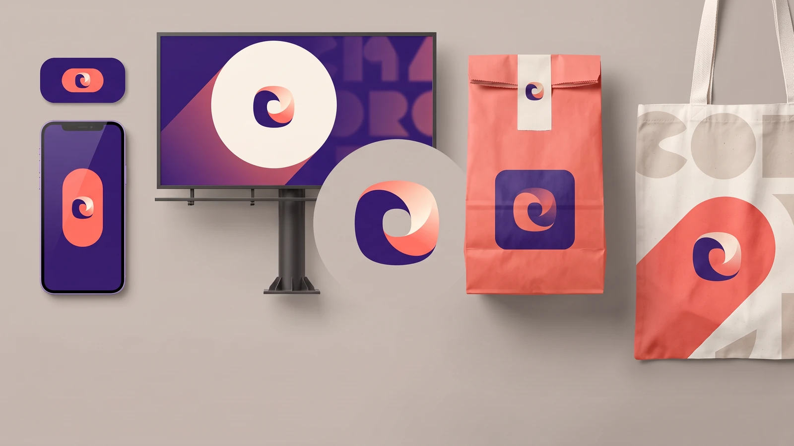 Flexible identity systems branding trend example: one core mark with governed colour, container and crop variations across touchpoints