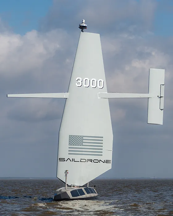 Saildrone Surveyor SD-3000 sails in Mobile Bay