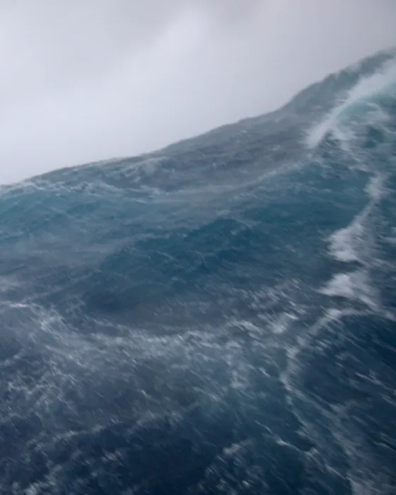 Massive wave during a hurricane