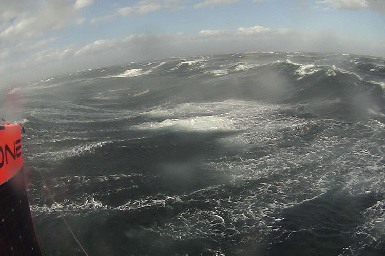 View of the Southern Ocean from a saildrone onboard camera