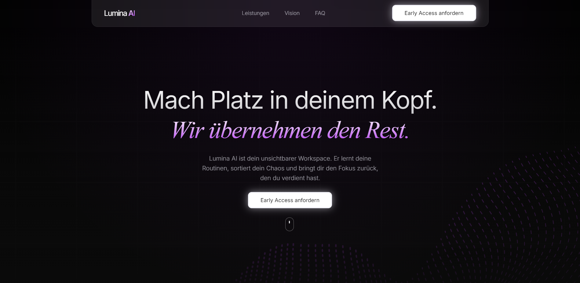 Startseite der Purus Detailing Website