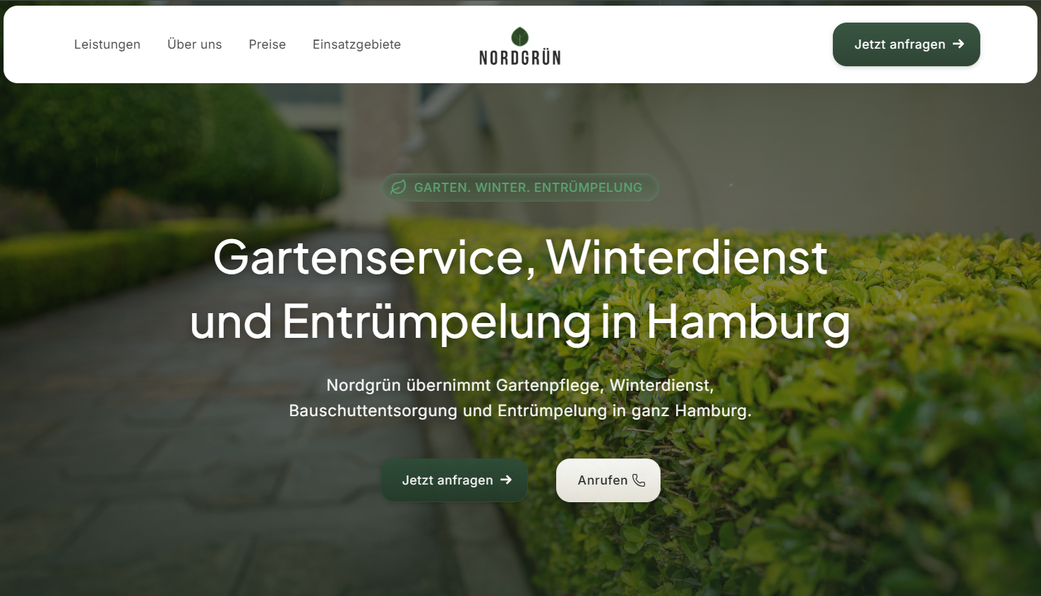 Startseite der Purus Detailing Website