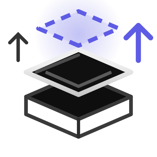 Browser window with a purple pop-up message and a blue circular wave pattern behind it.