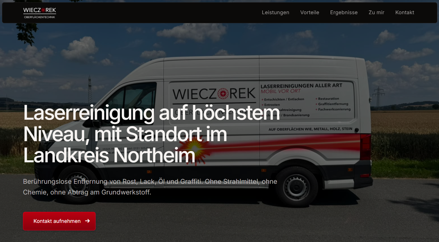 Startseite der Purus Detailing Website