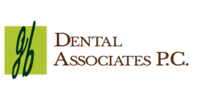 GB Dental Associates P.C. logo with green square and stylized GB initials.