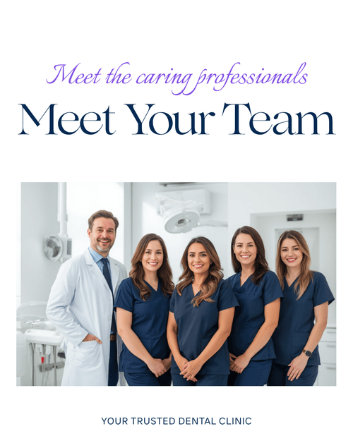 Post introducing the dental practice team