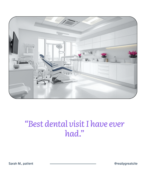 Post featuring a five star patient review