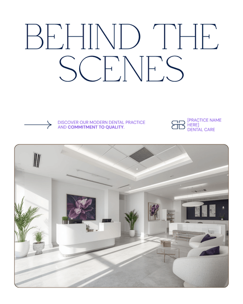 Post showing behind the scenes at a modern dental practice