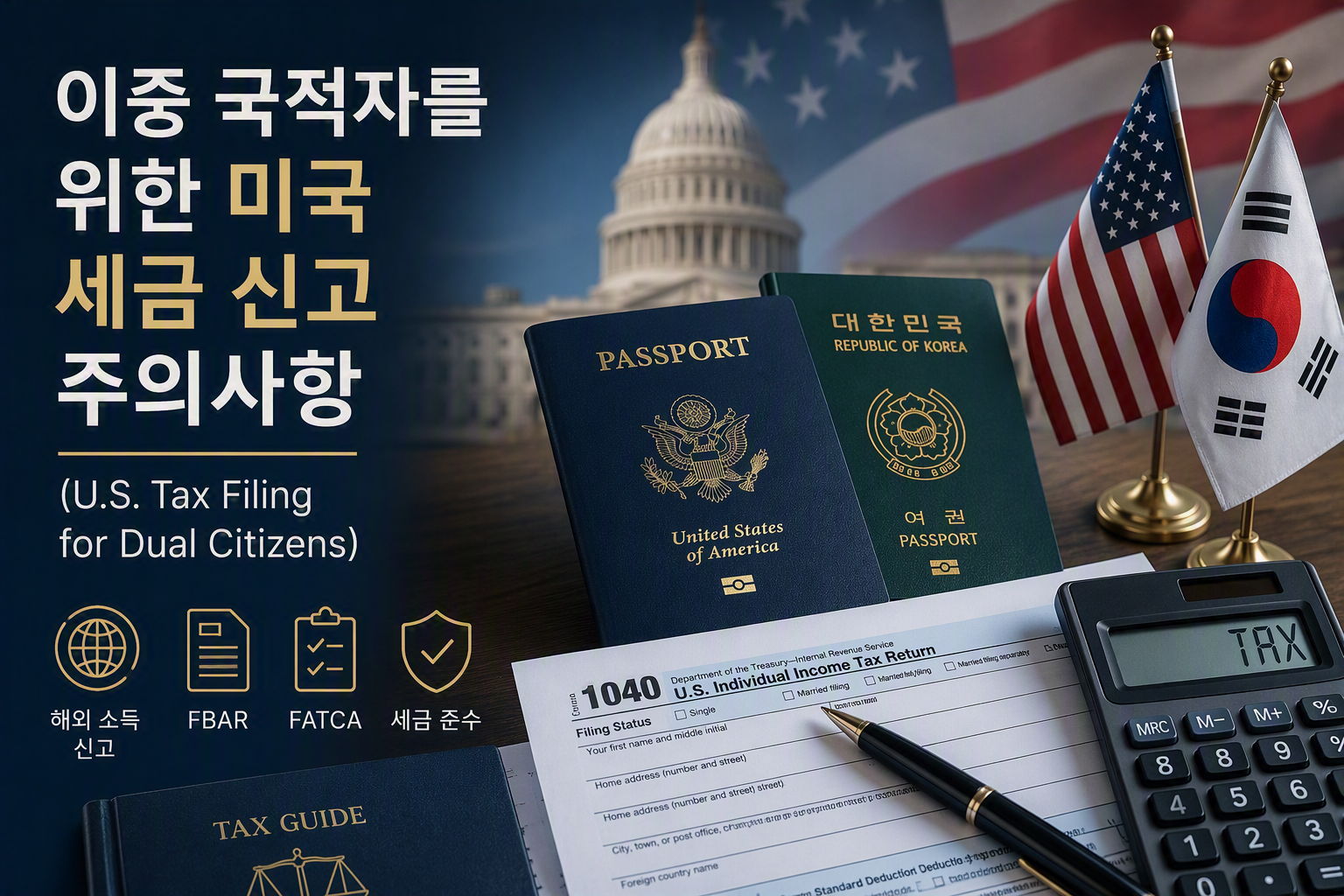 이중 국적자를 위한 미국 세금 신고 주의사항 (U.S. Tax Filing for Dual Citizens)