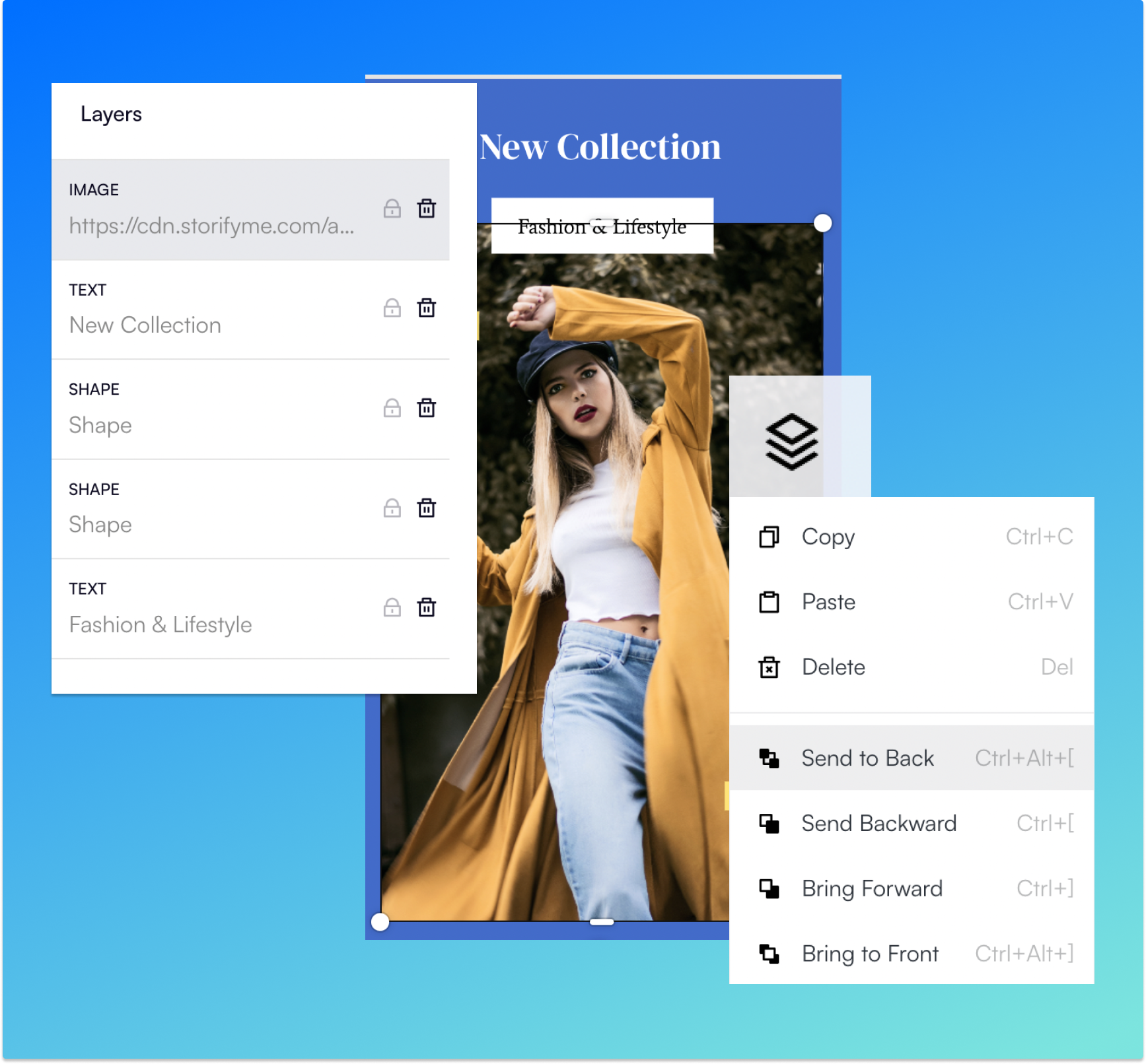 Layers in StorifyMe editor