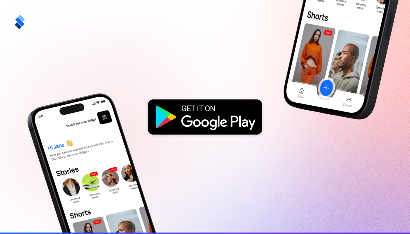 StorifyMe demo application with story widgets
