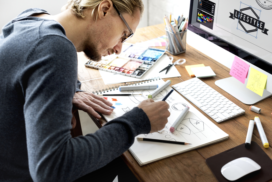 A designer working on adding web stories to your website.