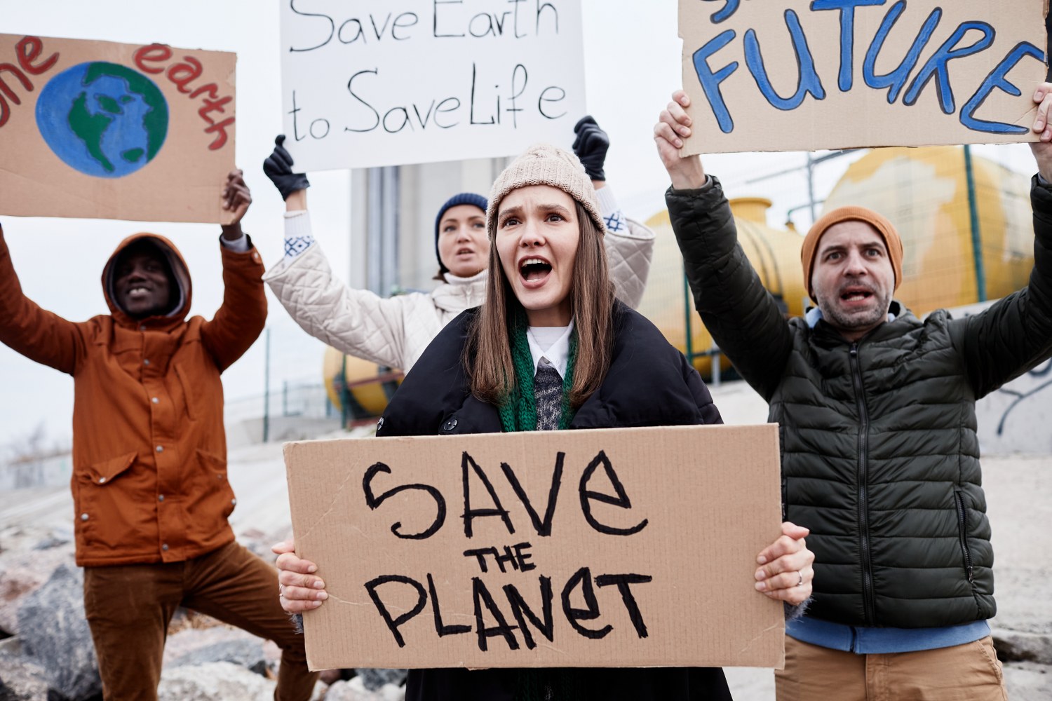 Gen Z protesting to save the planet