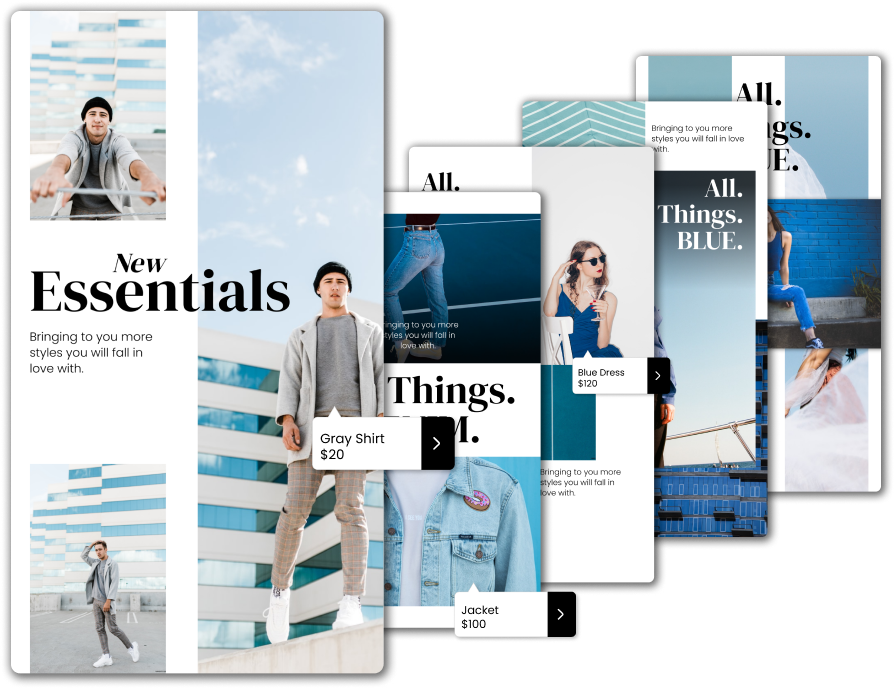Example of web and in app stories use