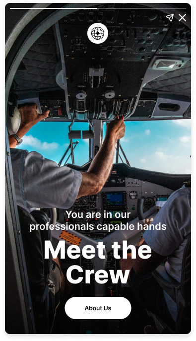 Airline pilots in a cockpit.