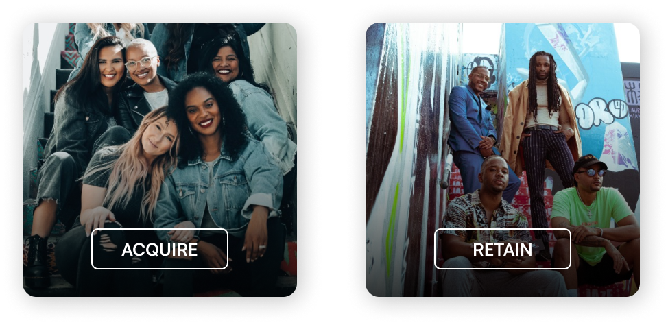 A segmented audience, showing something to consider when choosing between customer retention vs. customer acquisition.