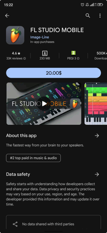 Transparent pricing in app store.