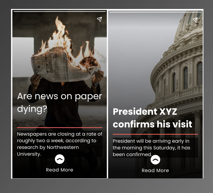 Examples on how web stories can e used for news
