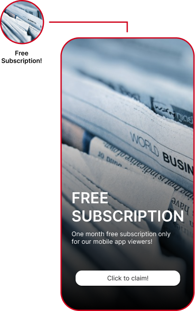 In-app special offer example
