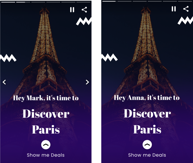 Example of a personalized web story