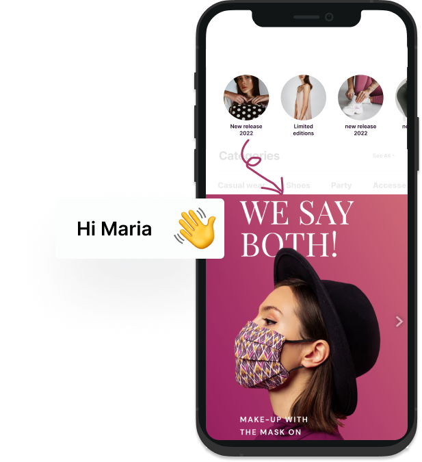 Personalized in-app stories 