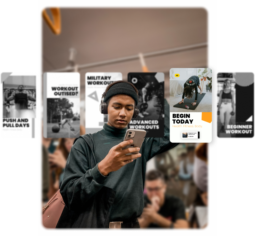 A-person-of-color-swiping-through-stories