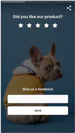 Feedback form in story format