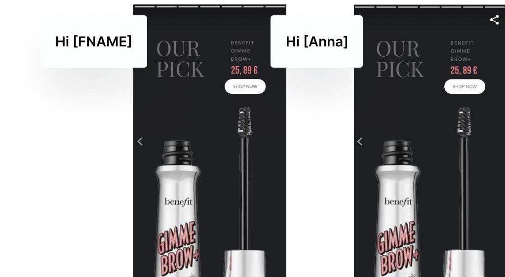Example of a personalzied web story