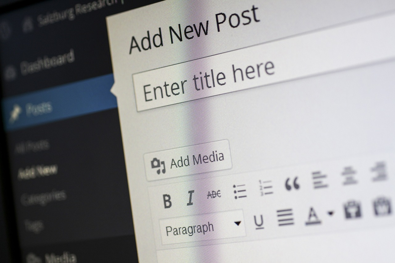 A wordpress editor ready to add new article
