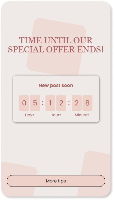 Limited-time offer web story idea