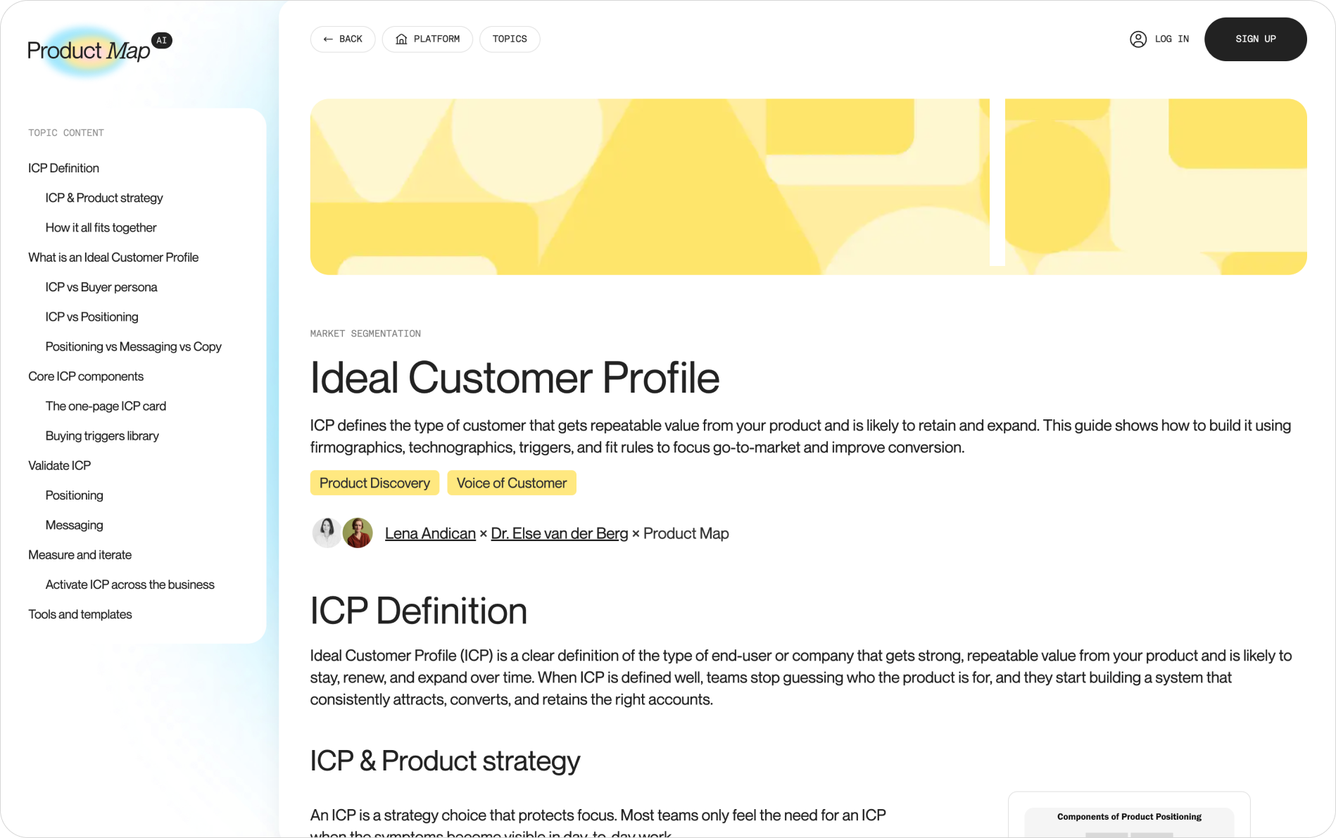 The full ICP guide containing core ICP components and a buying triggers library for B2C and B2B cases