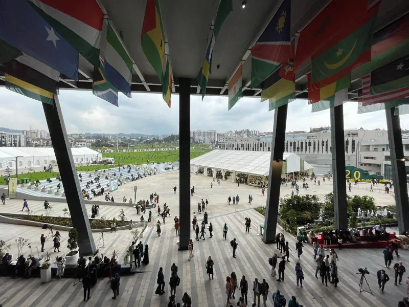 Photo of a delegation, including CIFF’s CEO, Kate Hampton, attended the second African Climate Summit is Addis Ababa in September 2025. 