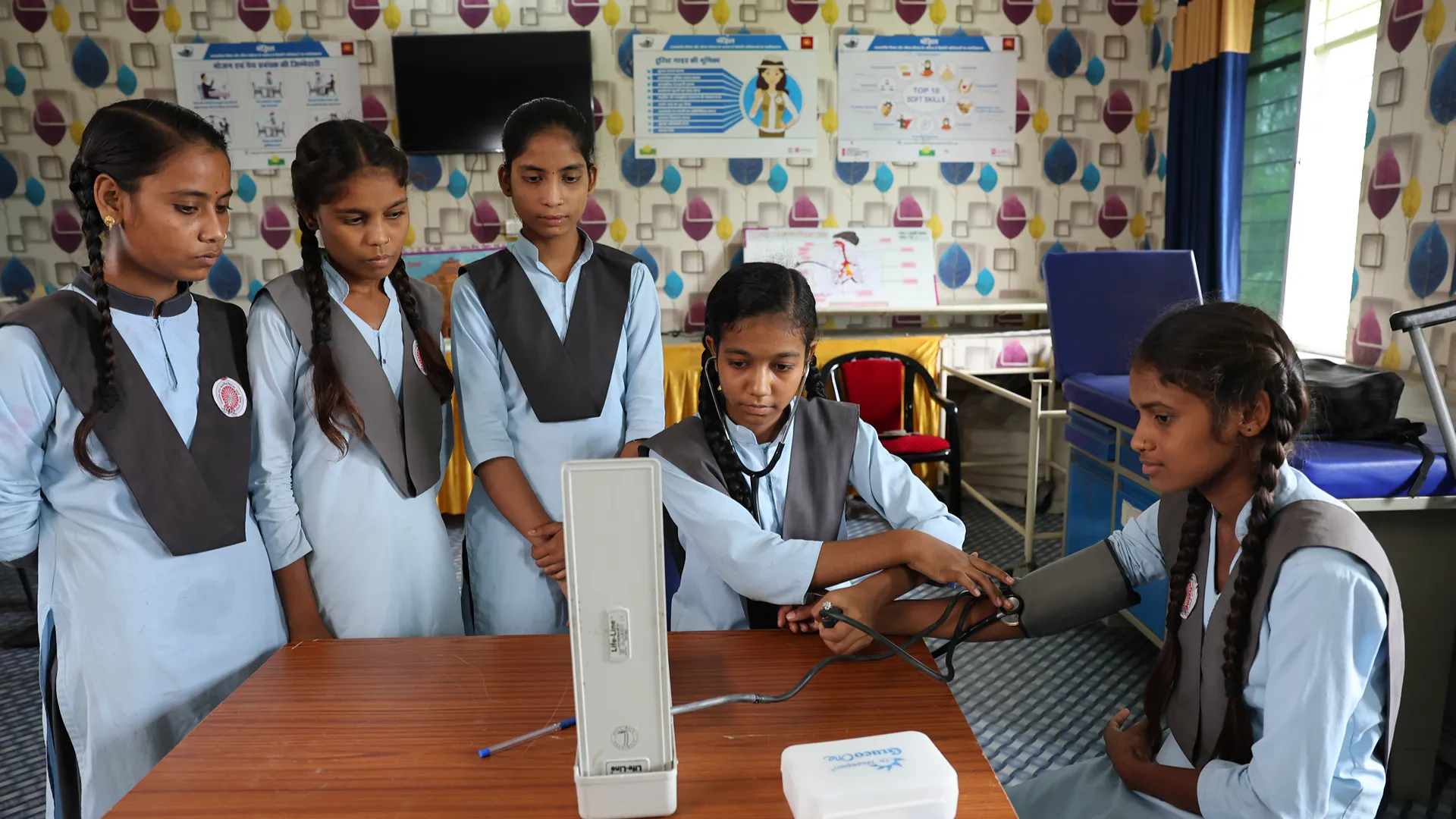 Photo of young girls received vocational skills training as part of the Rajasthan government-led Project Manzil in India between 2019-2025.