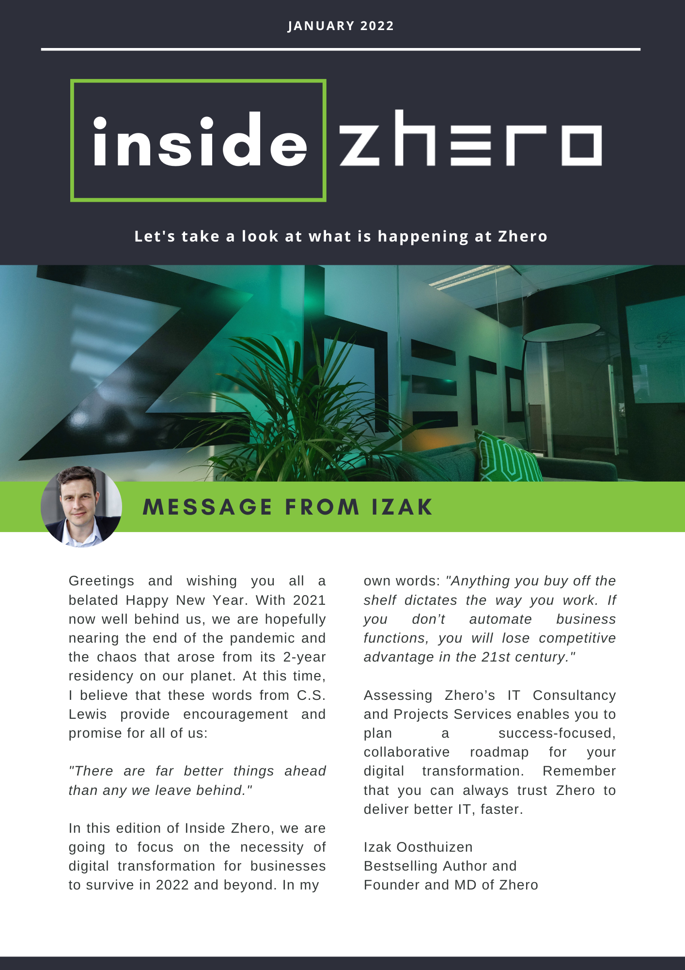Inside Zhero – January