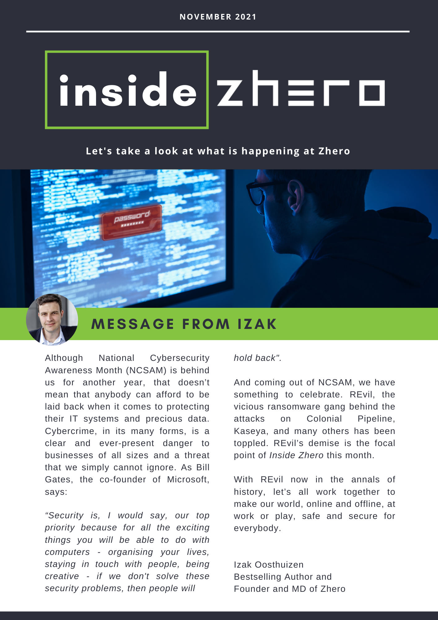 Inside Zhero – November