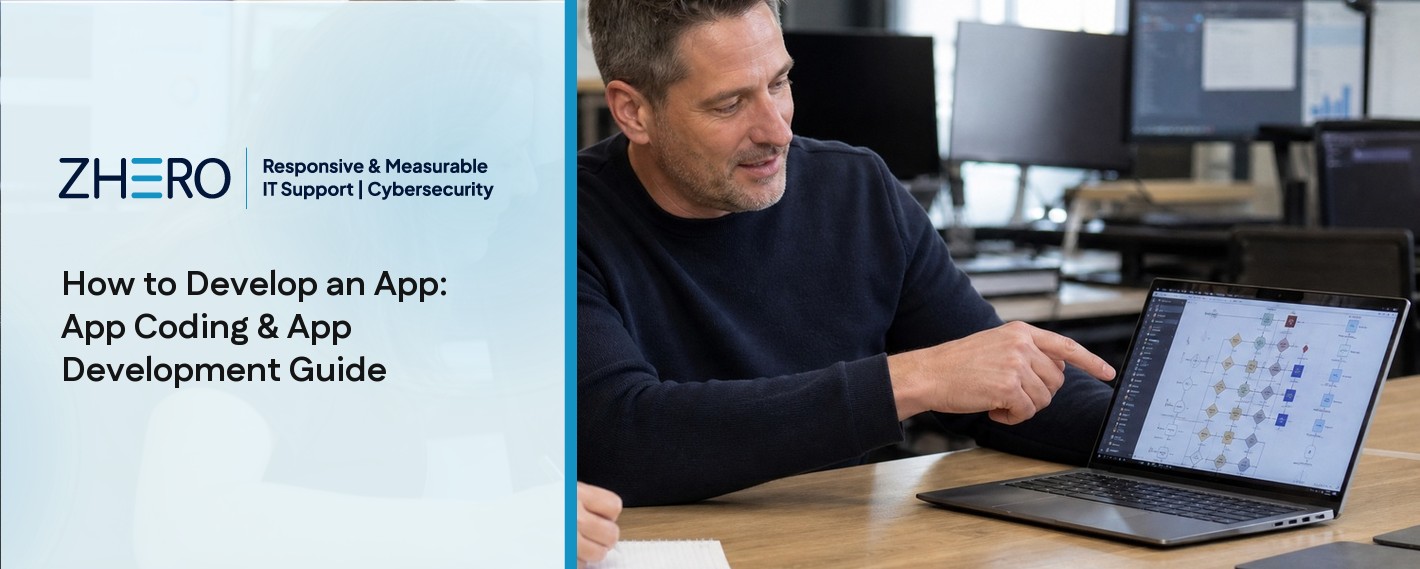 IT security agent working on his powerhouse software.