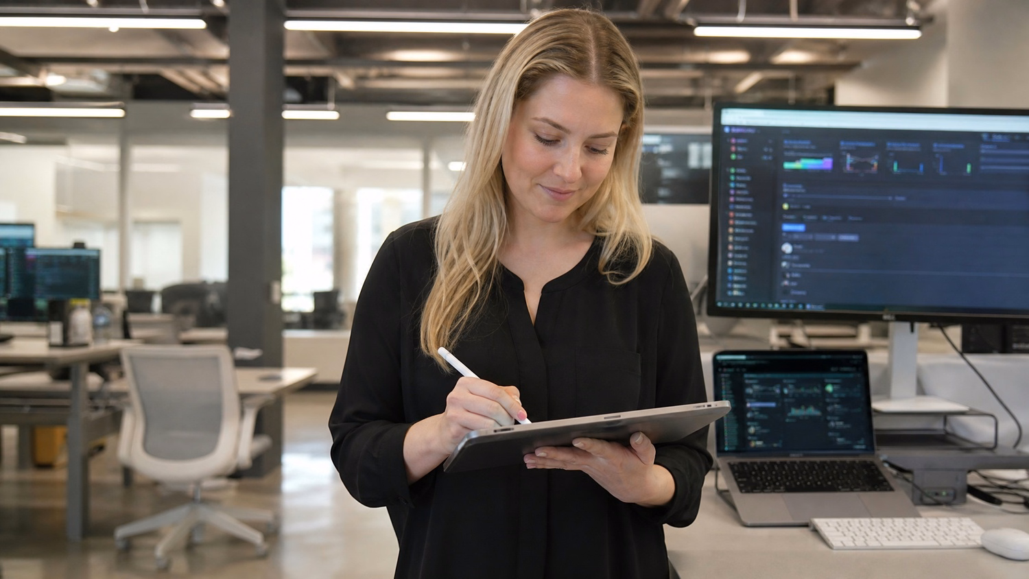 Lawyer sketching data backup strategy on tablet 57 chars