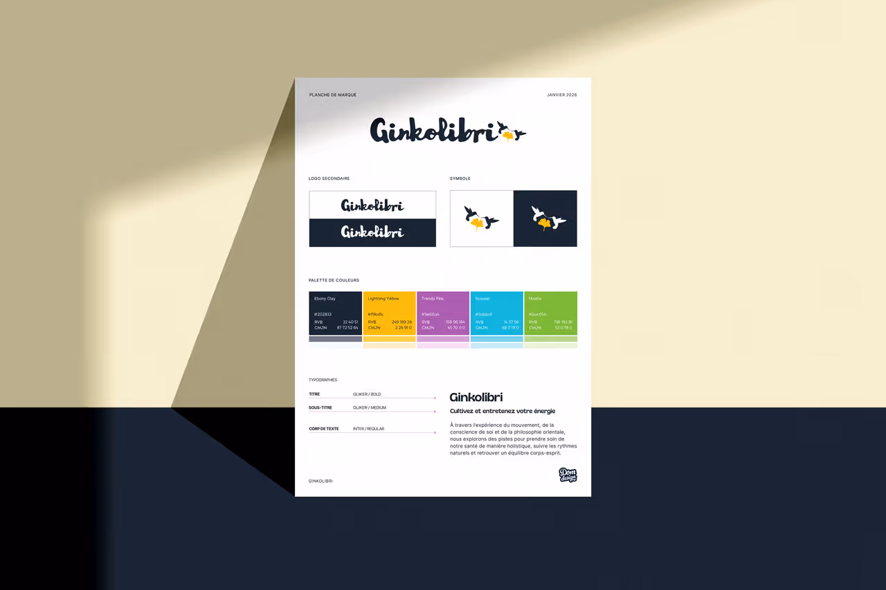 Planche de marque Ginkolibri
