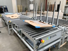 Installed A/S J.N. Bech glass pane inspection and packaging line