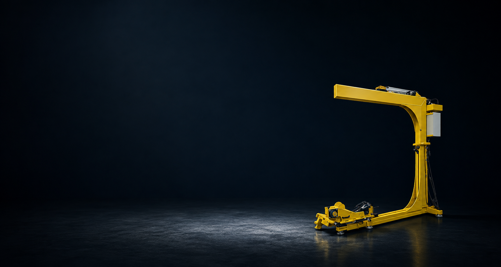 Anonymous wind turbine pitch drive installation device on a dark DIS Systems background