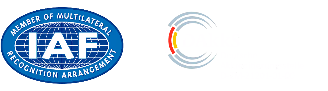 DAkkS accreditation and IAF MLA logo