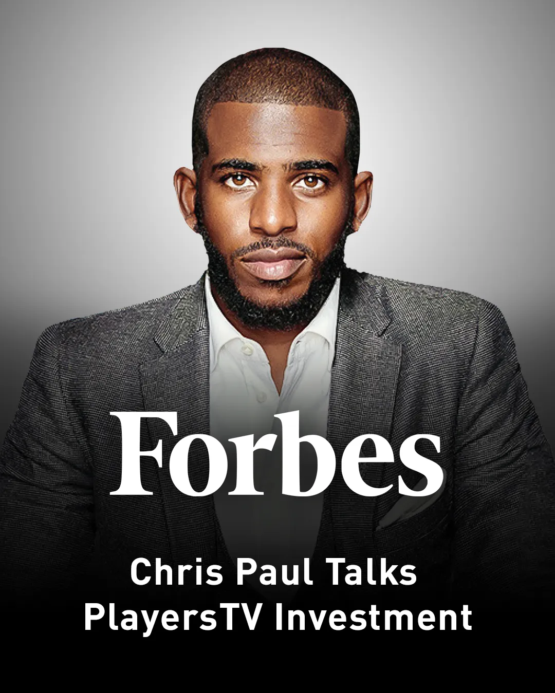Player against a gray background with the Forbes logo overlayed and centered on the screen.