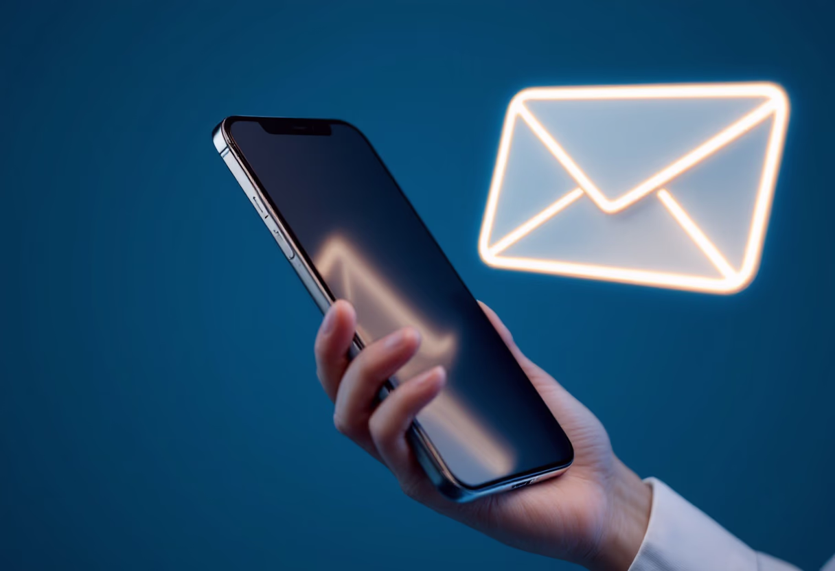 image of a phone and email symbol (for a b2b saas)