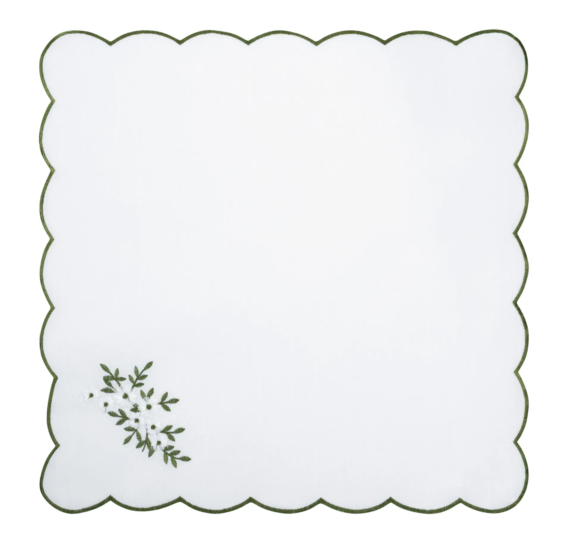 Green Floral Scallop