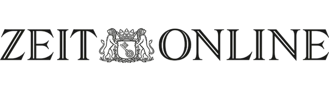 ZEIT ONLINE logo featuring a black stylized emblem between the words ZEIT and ONLINE.