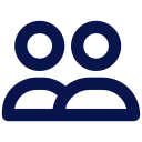 Icon of two simple human figures representing people or users.